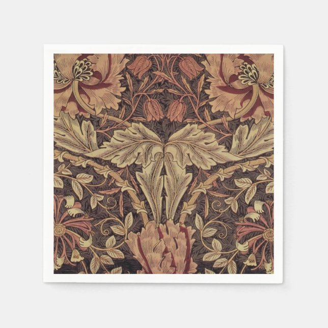 Servilleta De Papel William Morris Honeysuckle Arte Inglés Clásico (Anverso)