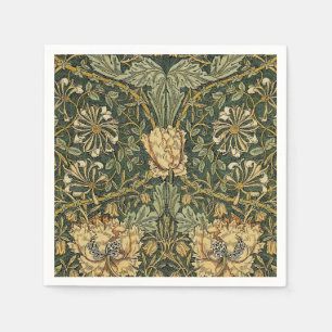 Servilleta De Papel William Morris Honeysuckle Green Floral