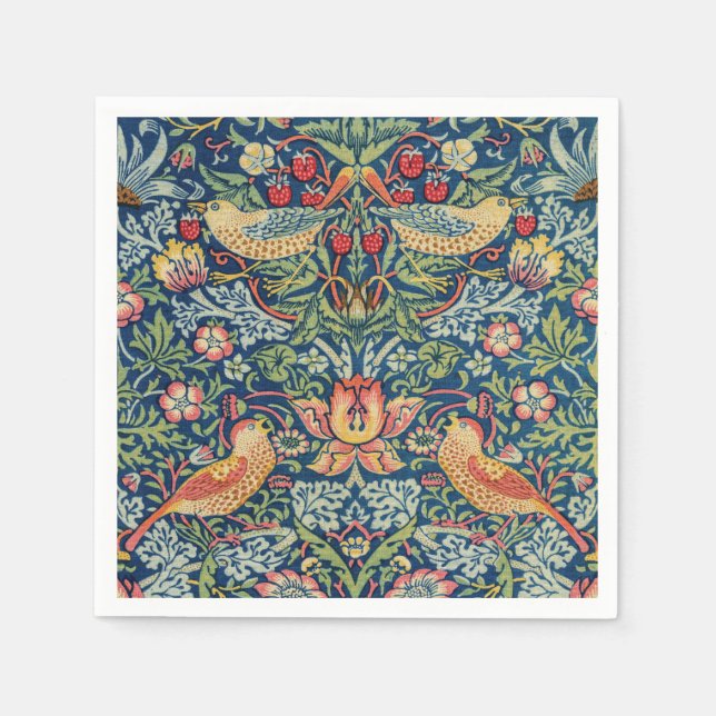 Servilleta De Papel William Morris - Ladrón de Fresas (Anverso)