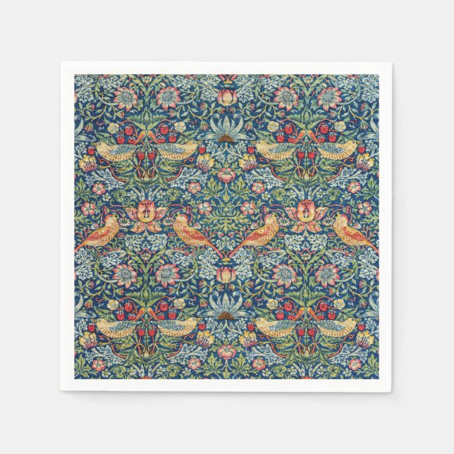 Servilleta De Papel William Morris - Ladrón de fresas (Anverso)