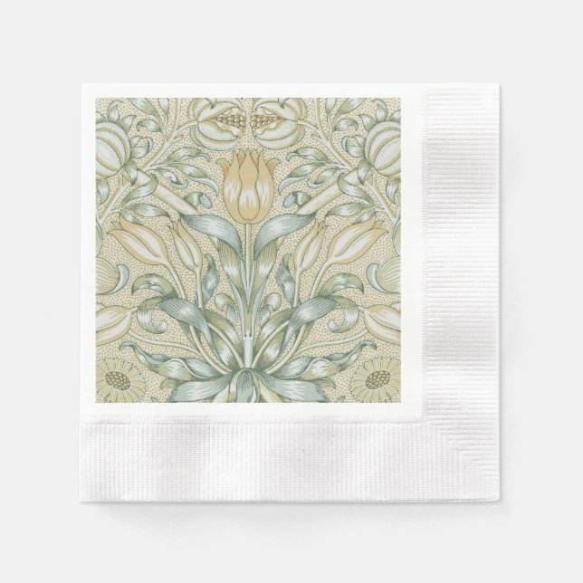 Servilleta De Papel William Morris Lily y Pomegranate Flower Classic (Anverso)
