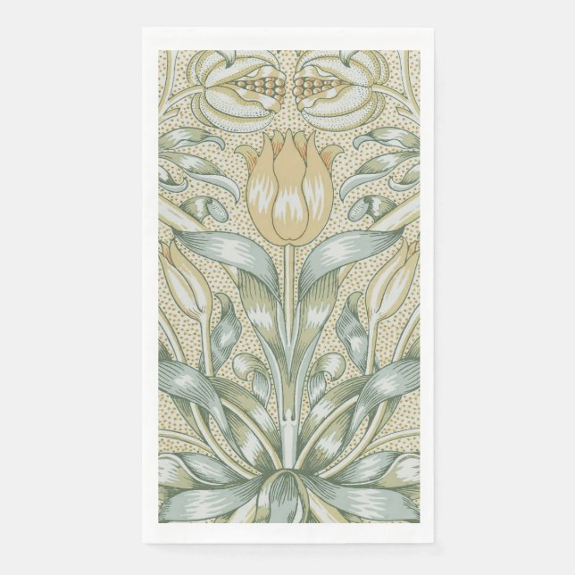Servilleta De Papel William Morris Lily y Pomegranate Flower Classic (Anverso)