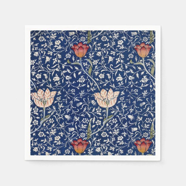 Servilleta De Papel William Morris Medway Blue Floral (Anverso)