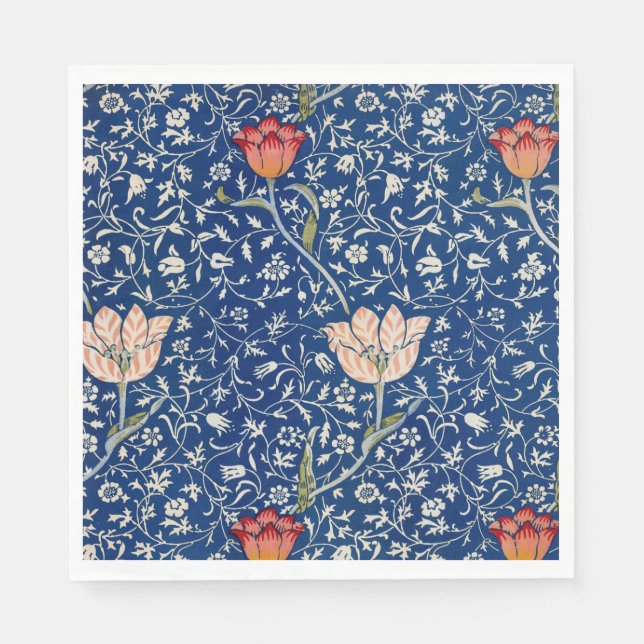 Servilleta De Papel William Morris Medway Blue Floral (Anverso)