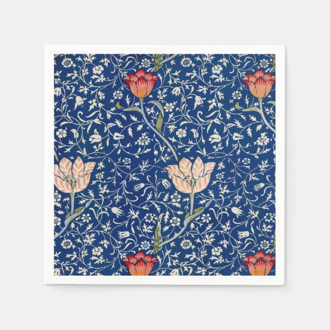 Servilleta De Papel William Morris Medway Blue Floral (Anverso)
