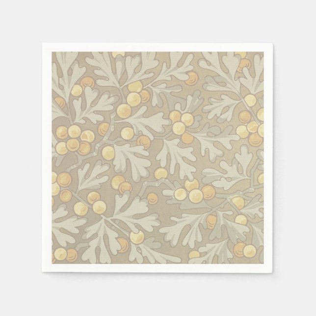Servilleta De Papel William Morris Oak y Acorn Cocktail Napkins (Anverso)
