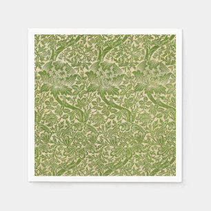 Servilleta De Papel William Morris Rosa y Thistle Floral Green