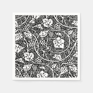 Servilleta De Papel William Morris Vino blanco negro de uva