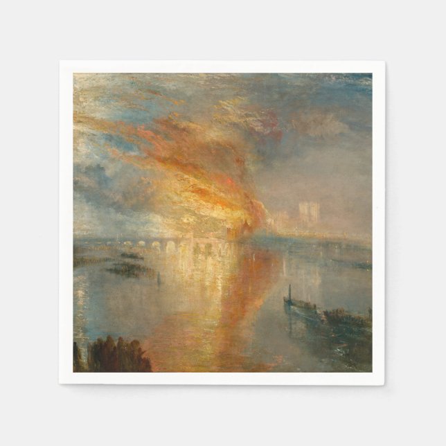 Servilleta De Papel William Turner - La quema del Parlamento (Anverso)