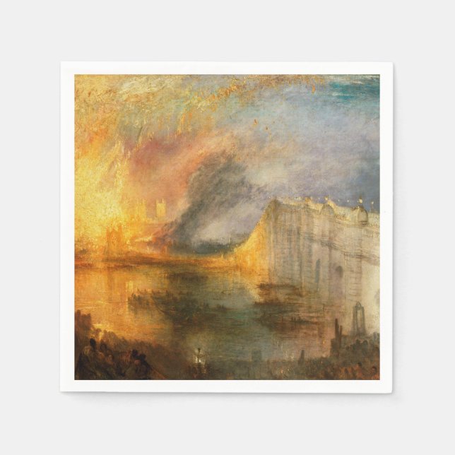 Servilleta De Papel William Turner - La quema del Parlamento (Anverso)