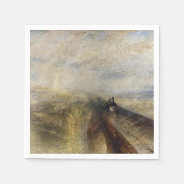 Servilleta De Papel William Turner - Lluvia, vapor y velocidad (Anverso)