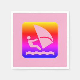 Servilleta De Papel Windsurf - Windsurf - Deportes acuáticos con arco