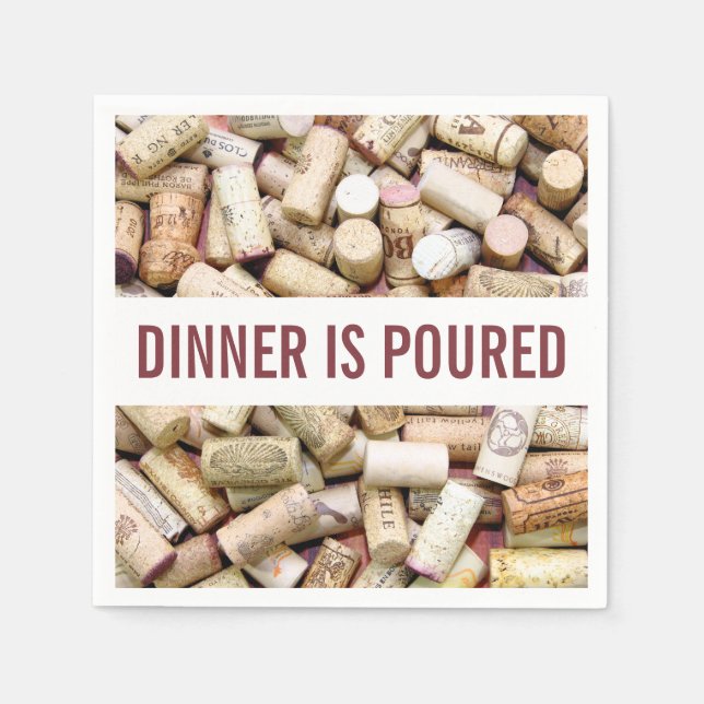 Servilleta De Papel Wine Corks (Anverso)