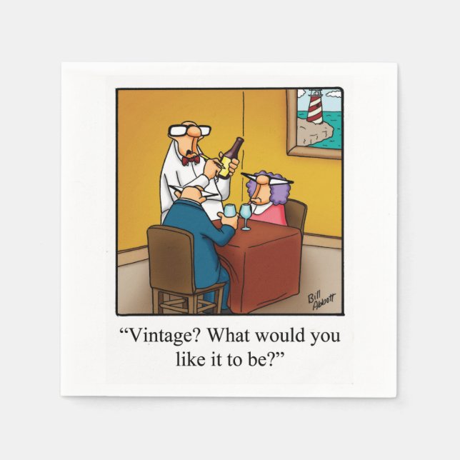 Servilleta De Papel Wine Humor Cocktail Fiesta Napkins (Anverso)