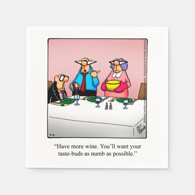 Servilleta De Papel Wine Humor Cocktail Fiesta Napkins (Anverso)