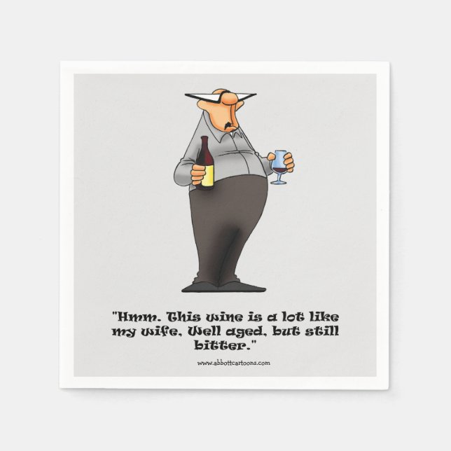 Servilleta De Papel Wine Humor Cocktail Fiesta Napkins (Anverso)