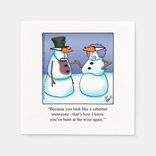 Servilleta De Papel Wine Humor Cocktail Fiesta Napkins (Anverso)