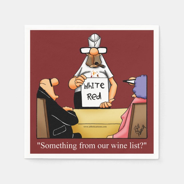 Servilleta De Papel Wine Humor Cocktail Fiesta Napkins (Anverso)