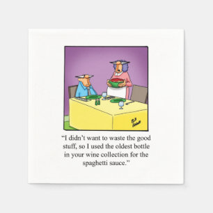 Servilleta De Papel Wine Humor Cocktail Fiesta Napkins