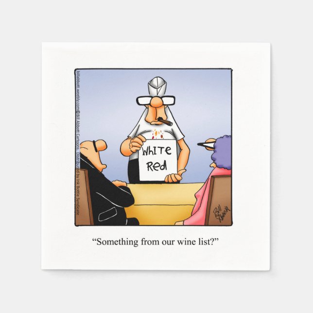 Servilleta De Papel Wine Humor Fiesta Napkins (Anverso)