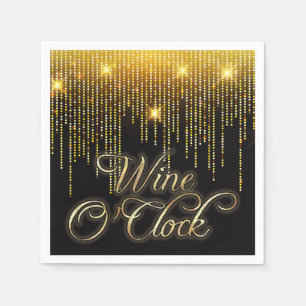Servilleta De Papel Wine O'Clock Gold Glitz