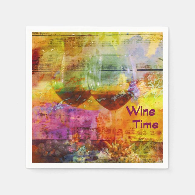 Servilleta De Papel Wine Time Cocktail Napkins (Anverso)