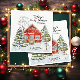 Servilleta De Papel Winscape Red House Baby Shower