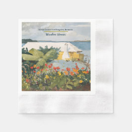 Servilleta De Papel Winslow Homer Flower Garden y Bungalow Bermuda