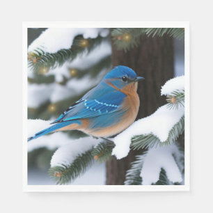 Servilleta De Papel Winter Bluebird