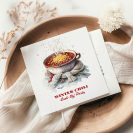 Servilleta De Papel Winter Chili Cook-Off Party | Holiday Party Table