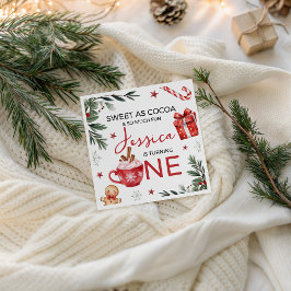 Servilleta De Papel Winter Cocoa First Birthday Napkin