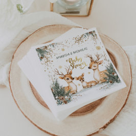 Servilleta De Papel Winter Deer Baby Shower