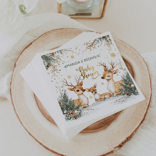 Servilleta De Papel Winter Deer Baby Shower