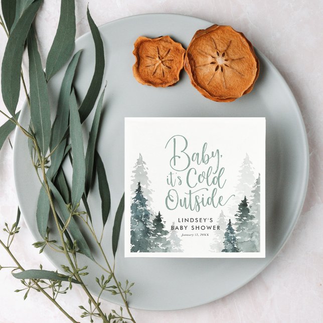 Servilleta De Papel Winter Forest Baby Shower (Subido por el creador)