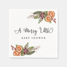 Servilleta De Papel Winter Greenery Baby Shower
