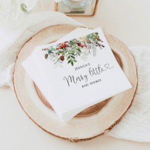 Servilleta De Papel Winter Merry Little baby ducha servilletas