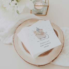 Servilleta De Papel Winter Minimalista Bear Sleigh Baby Shower