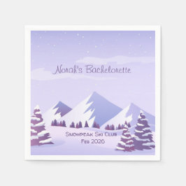 Servilleta De Papel Winter Mountain Bachelorette Weekend Custom