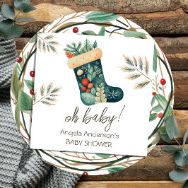 Servilleta De Papel Winter Oh Navidades bebés reaccionando Baby Shower