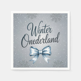 Servilleta De Papel Winter Onderland Boys primero. Fiesta de cumpleaño