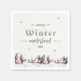 Servilleta De Papel Winter onederland 1st birthday