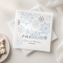 Servilleta De Papel Winter Onederland 1st Birthday