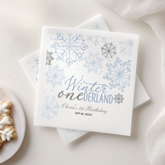 Servilleta De Papel Winter Onederland 1st Birthday  (Subido por el creador)