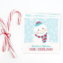 Servilleta De Papel Winter ONEderland Birthday Snowman Fiesta