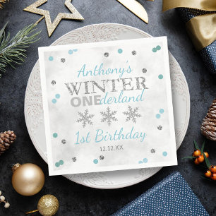 Servilleta De Papel Winter ONEderland Primer cumpleaños