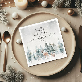 Servilleta De Papel Winter ONEderland Woodland Animals 1st Birthday