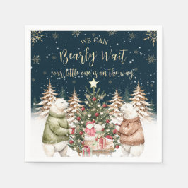 Servilleta De Papel Winter Polar Bear Snowflake Baby Shower