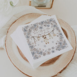 Servilleta De Papel Winter Snow Muchísima Diversión Baby Shower