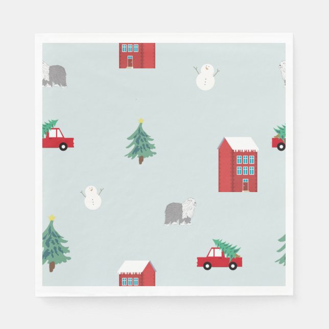 Servilleta De Papel Winter Village (Anverso)