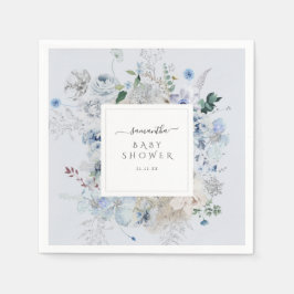 Servilleta De Papel Winter Wildflower Elegant Boho Baby Shower